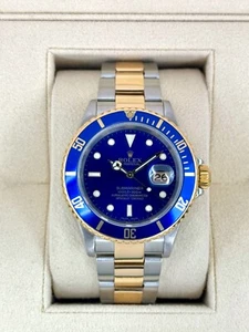 2004 Rolex Submariner "Bluesy" 40mm 16613 Two-Tone Blue Dial - Picture 1 of 10