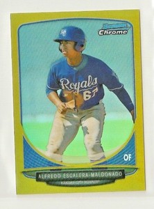 Alfredo Escalera-Maldonado 2013 Bowman Chrome Prospect Mini GOLD Refractor #d/50