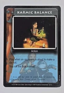 TOMB RAIDER CCG karmic balance 1999 #212 lara croft Premier Edition PROMO card - Picture 1 of 6