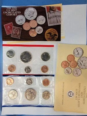 1990 Uncirculated Coin Set U.S Mint Original Government Packaging OGP - Image 1 of 2