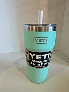 Yeti Rambler 26oz Cup w/Straw Lid Color Sea foam - Picture 1 of 3