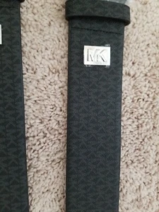 MICHAEL KORS Monogram Logo 2” Stretch Elastic Waist Belt Black Silver S/M - Picture 1 of 6