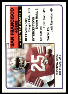 1983 TOPPS JEFF MOORE SAN FRANCISCO 49ERS #163 NM MT