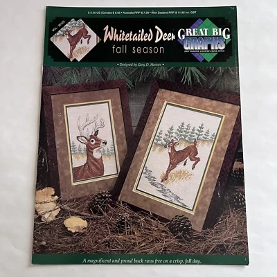 True Colors WHITETAILED DEER Fall Season Nature Wildlife Hunting Cross Stitch - Image 1 of 4