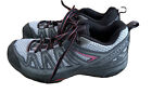Salomon X Crest Womens 408296 Trail Running Shoes Sneakers Grey Pink Size 6 Euc