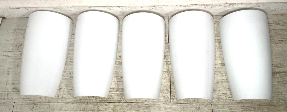 SET 5 APPLIQUE DESIGN FLOS OVEST LAMPADE DA PARETE VETRO BIANCO BOMBATO VINTAGE Foto 1 de 4