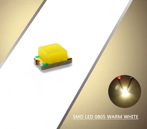 0805WM 100pcs SMD LED 0805 Warm White LEDs Everest NEW - Picture 1 of 2