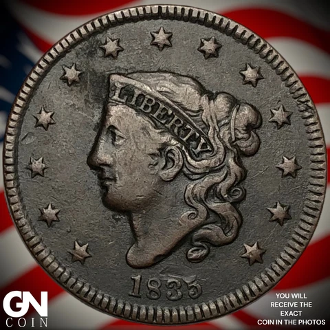 1835 Coronet Head Large Cent Q3616 Cover