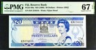 Fiji 20 Dollars Pick# 88a Nd (1988) Pmg 67 Epq Superb Gem Unc Banknote