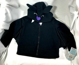 NWT 2T CAT & JACK EBONY BAT ZIPPER HOODED JACKET HALLOWEEN DRESS UP - Picture 1 of 5