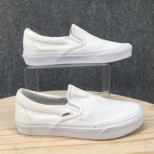 Scarpe Vans donna 7 uomo 5 5 slip on sneakers bianche tela basse casual 508182