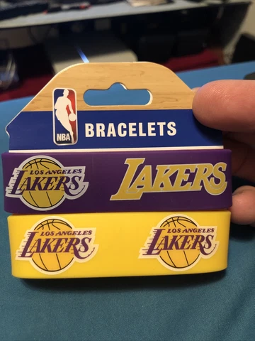 Los Angeles Lakers 2 Pack Rubber Bracelets NBA Cover