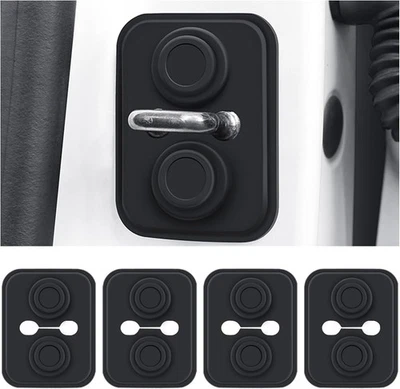 Protector de golpe de puerta de coche engrosado 4 piezas, cerradura de puerta de coche de silicona de forma cuadrada Foto 1 de 4