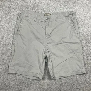 Falls Creek Stretch Short Mens 36 Gray Flat Front Casual Chino - Picture 1 of 9