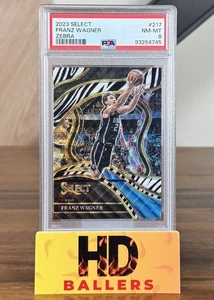 Franz Wagner 2023 Panini Select Zebra Courtside #217 PSA 8 - Imagen 1 de 2