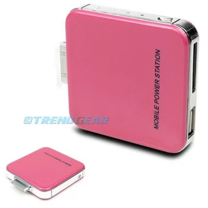 2200MAH EXTERNAL PINK BATTERY POWER CHARGER USB IPHONE 4S 4 3GS IPOD CLASSIC - Photo 1 sur 1