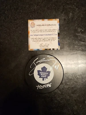 BORJE SALMING Signed Toronto Maple Leafs Puck - HOF  - Image 1 of 2