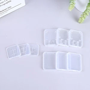 10pcs Transparent SD TF CF Memory Memory Storage Box Box Boîte de protection *A - Photo 1/15