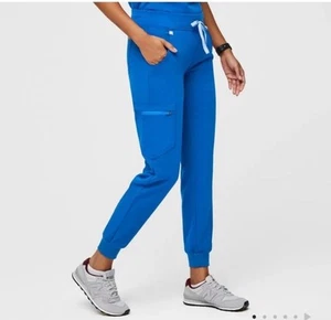 Figs Zamora Jogger Scrub Pants in Royal Cobalt Blue Size Medium Nursing M - Picture 1 of 10