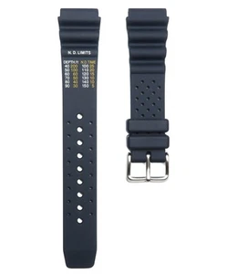 20 mm weiches Kautschuk Uhrenarmband kompatibel mit vielen Citizen Aqualand Promaster D... - Bild 1 von 2