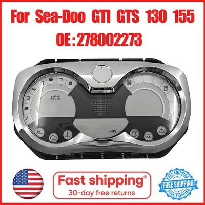 Speedometer Gauge with Chrome Bezel for Sea Doo GTI 130 2008 2010 278002273 - Image 1 of 4