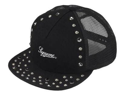 B.B. Sombrero de camionero Simon X Supreme de malla con tachuelas trasero de 5 paneles negro FW25 Foto 1 de 2
