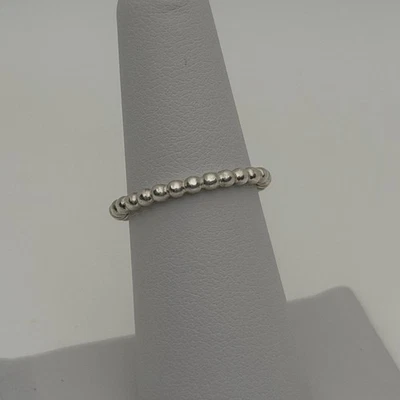 Pandora Stackable Beaded Ring, size 6 (EU 52) 2A + Display + Polishing Cloth - Image 1 of 4