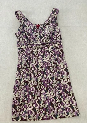 Vestido Vaina Merona Para Mujer XL Púrpura Estampado Floral Sin Mangas Cuello en V Forrado Informal Foto 1 de 4