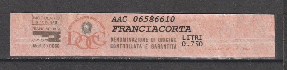 Italy Cinderellas Revenue Cinderella Stamp Fiscal Facette Liquori Spiriti DOCG 4 - Image 1 of 1