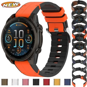 Silicone Watch Band Strap For Garmin Fenix 8 7 7X 6 6X 5 5X Tactix Epix Pro Gen - Picture 1 of 21