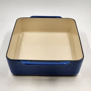 Cousances Bräter Backform 14" #40 blau Gusseisen emailliert Lasagne Kasserolle - Bild 1 von 10