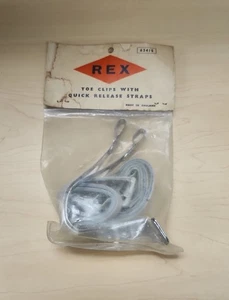 Correas de liberación rápida de pedal para bicicleta Rex de colección clips para dedos. Hecho en Inglaterra Nuevo Precintado - Imagen 1 de 4