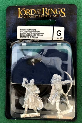 Games Workshop LOTR # 07-36 - Rohan Outriders "A" - 1 foot, 1 mounted MOC RARE! - Image 1 of 2
