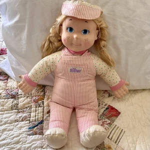 Vintage 1991 Playskool My Buddy Kid Schwester Puppe, waschbar, 21 Zoll, blaue Augen, Visier - Bild 1 von 10