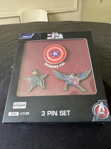 Falcon And The Winter Soldier Marvel 3 Pin Set Amazon Exclusive Avengers - Picture 1 of 4