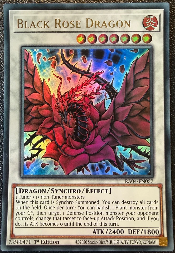 Yugioh Schwarzer Rosendrache RA04-EN057 Ultra Rare 1. Auflage Englisch - Bild 1 von 1