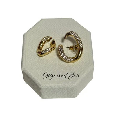 Swarovski Dextera ear cuff Set (2), Asymmetrical design Gold Tone - Image 1 of 3