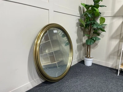 West Elm Circle Antique Brass Mirror 96.5cm. - Image 1 of 4