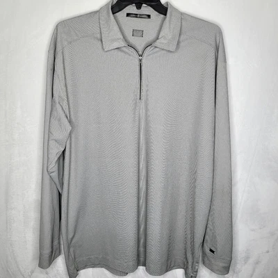 Camisa Tiger Woods Gris Cuarto Cremallera Manga Larga Talla XL Foto 1 de 4