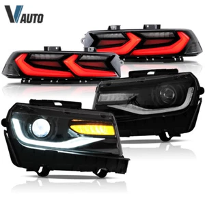 Juego de 2 faros LED VLAND + luces traseras rojas de humo para Chevrolet Camaro 2014 2015 - Imagen 1 de 22