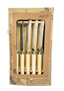 Sheffield England Lewis Rose & Co Edelstahl Steak Messer Bakelit Griffe - Bild 1 von 9