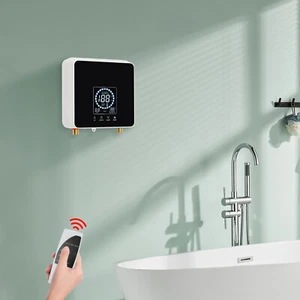 Elektrischer Durchlauferhitzer Wassererhitzer mit LED-Anzeige & 1 Fernbedienung - Foto 1 di 21