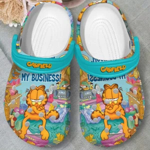 Zuecos verdes Garfield nuevos y raros para adultos - Imagen 1 de 3