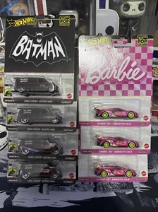 Hot Wheels POP Culture Batman 1985 CHEVY ASTRO VAN Diecast #HVJ48 & Barbie 65 - Picture 1 of 1
