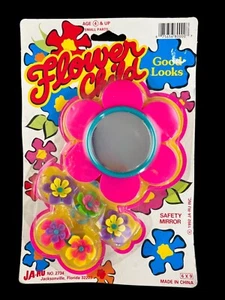 VTG ©1992 JA-RU Flower Child Safety Mirror & Plastic Jewelry Dress-Up Play Set - Picture 1 of 4