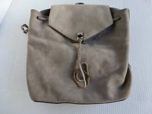 Rebecca Minkoff Darren Leather Backpack Gray Suede EUC - Picture 1 of 18