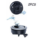 2 PCS 2 Inch Flush Pull Slam Latch for Boat Deck Hatch 2-7 mm Door Locking Style