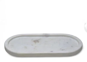 Banswora Piatto a Forma Ovale in Marmo Fatto a Mano Lattina Usato in Bagno, Cucina - Foto 1 di 4