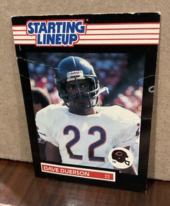 DAVE DUERSON 1989 KENNER STARTING LINEUP CARD - CHICAGO BEARS