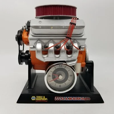NAPA Tools 588 Cu. In. Block Engine Desk Clock Automotive Analog Quartz SEE DESC - Image 1 of 4